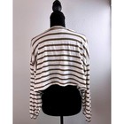 Forever 21 Striped Cropped Long Sleeve Tee Casual Y2k Skate Grunge M