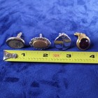 Vintage Swank Cufflinks Lot 4 Pairs Mid Century Gold Silver Tone Signed Swank