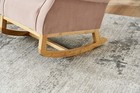 Baby Room High Back Rocking Chair  Comfortable Fabric Padded Nursery Rocker