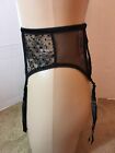 Victoria s Secret Dream Angels Garter Belt Xs s Dot Mesh Floral Lace Sheer