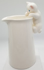 Kitten Cat Climbing White Ceramic Creamer Vintage 5 