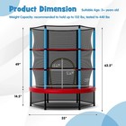 55  Mini Trampoline For Kids W  Safety Enclosure Net   Seamless Design