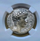 Roman Augustus Ar Tetradrachm Ngc Ch Xf 5 4 Ancient Silver Coin