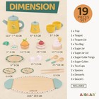 Wooden Tea Set For Kids Pretend Play Kitchen Toys Montessori Gift Toddler Girls