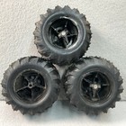 Goodyear Rc Tires Wheels Set 3 Pieces Black Monster Truck Parts Repair