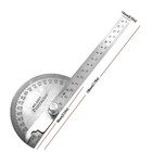 Protractor Angle Finder Arm Stainless Steel Measuring Ruler Tool 180 Degree Usa