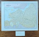 Vintage 1887 Brooklyn New York Map 13 x10    Old Antique Original Flatbush