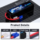 2x Zeee 14 8v 120c 10000mah 4s Lipo Battery Ec5 For Xmaxx Rc Car Truck Tank Boat