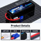 2x Zeee 4s Lipo Battery 10000mah 14 8v 120c Ec5 For Xmaxx Rc Car Truck Tank 