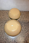 Vtg Pfaltzgraff Folk Art Nesting Bowl Enamel metal Plastic Lid Set Of 2