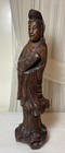 18 5    Tall Large Vintage Chinese Hand Carved Wood Guan Yin Sculpture Statue