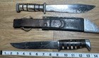 Lot Of 2 Wwii Theater Made Knives Plexiglass Handle Bakelite Leather Sheath