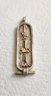 Vintage 14k Gold On 900 Silver Egyptian Hieroglyphics Necklace Pendant Lot