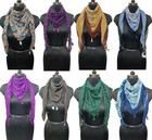 Lot 10pc Square Chiffon Georgette Scarf Tie Bandana Beach Neckerchiefs Scarves