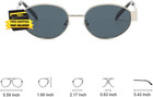 Retro Oval Sunglasses For Women Mens metal Frame Vintage Classic Uv400 Protectio