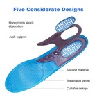 Silicone Gel Insoles Orthopedic Shoe Inserts Men Women Shock Pads Arch Support 