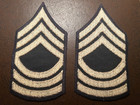 1 Pair Of Master Sergeant Rank Chevrons  Us Army