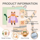 12pcs Baby Nursery Room Decor  Cartoon Animal Playroom Canvas Wall Art Transp   
