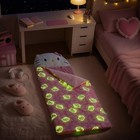 Hello Kitty Kids  Glow In The Dark Sleeping Bag Pink