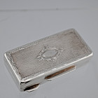 Vintage 800 Silver Snuff Box Engine Turned Style Pattern  no Mono