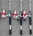 Lot Of 3 South Bend Recluse Spinning Rod Reel Combo  6 6   Ft Foot  Medium Heavy