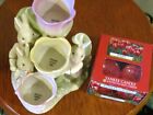 Yankee Candle Tulips Tea Lights W  Bunny Rabbit Candle Holder Mother s Day Gift