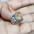 Citrine Oval Cut Yellow Gemstone 925 Sterling Silver Ring Man s Handmade Jewelry