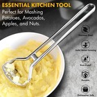 Qap Stainless Steel Heavy Duty Potato Masher Avocado Smasher   Seamless One-p   
