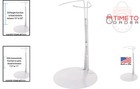 Doll Stand Metal White 15-20 Inch Chubby-waisted Support For Collectors