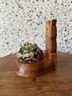 Vintage Handcrafted Owl Pincushion Sewing Needle Holder