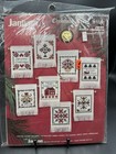 Janlynn Christmas Cross Stitch Banner Ornaments Kit  50-806 Set Of 8 New Holiday