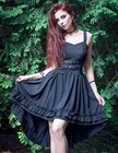 Scarlet Darkness Steampunk Corset Dress For Women Vintage Goth Medium  Black 