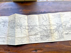 Hunting In Canada C 1930 Huge 31 X 10 Map Fishing  Canoeing Canadian Railways