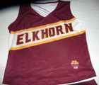 Nwot Elkhorn 2 Piece Cheerleader Uniform Jersey   Skirt Woman Small