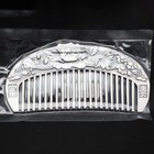 Real 999 Fine Silver Hair Comb Peony              Hair Care 3 78inch  63g Best Gift