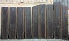 Lot 9 Antique Vintage Old 8ft Solid Oak Wall Panel Church Pew Back Boards Planks