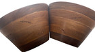 Hand Made Hand Turned Multi-wood Wooden Salad Bowl Set Of 2  or Planters 