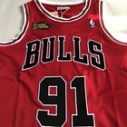 Dennis Rodman  91 Embroidered Retro Jersey 97-98 Season Final Edition Red black