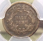 1868  p  Seated Liberty Half Dime H10c Pcgs Vf20  779 Very Fine Ecc c  Inc 