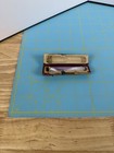 Antique French Cigarette Holder     Purple Enamel   14k Gold Tip     Original Case
