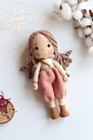 Crochet Amigurumi Doll With Braids  Handmade Stuffed Plush Toy Gift For Kids
