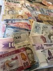 50 Different World Currency  Banknote Lot Circulated uncirculated   3 Bonus