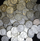 1948 - 1963 Benjamin Franklin Halves  xf    90  Silver  10 Face Value Lot