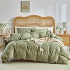  Queen Size Comforter Set Forest Green  3 Pieces Queen  90 x90   Mc-olive Green