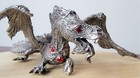 Beautiful Pewter Dragon With Red Jewel Eyes Figurine - 1988 Rawcliffe P  Davis