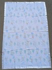 Vintage Baby Receiving Crib Blanket Satin Trim Nursery Rhyme Characters Rare 