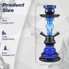 2 Hose Glass Hookah     Complete Shisha Set With Silicone Tubes   Ceramic Bowl