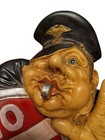 Vintage 3d Plaster Animated Police Officer Holding A No Smoking Sign