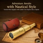 Solid Brass Handheld Telescope 6  - Nautical Pirate Spy Glass With Free Case    