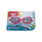 Speedo Boomerang Adult Swim Goggles Red Gray Anti-fog Uv 14  New Sealed